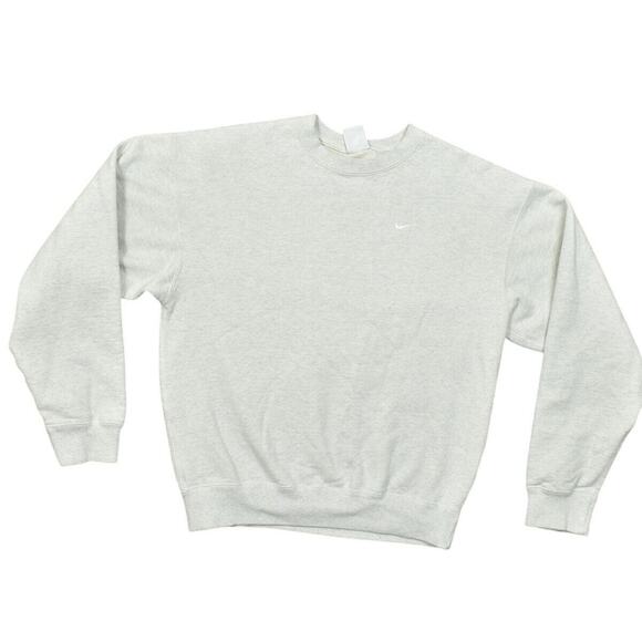 Nike Men's XS Gray Cotton Pullover Sweater - Swoosh Heavy Quality - Picture 1 of 8